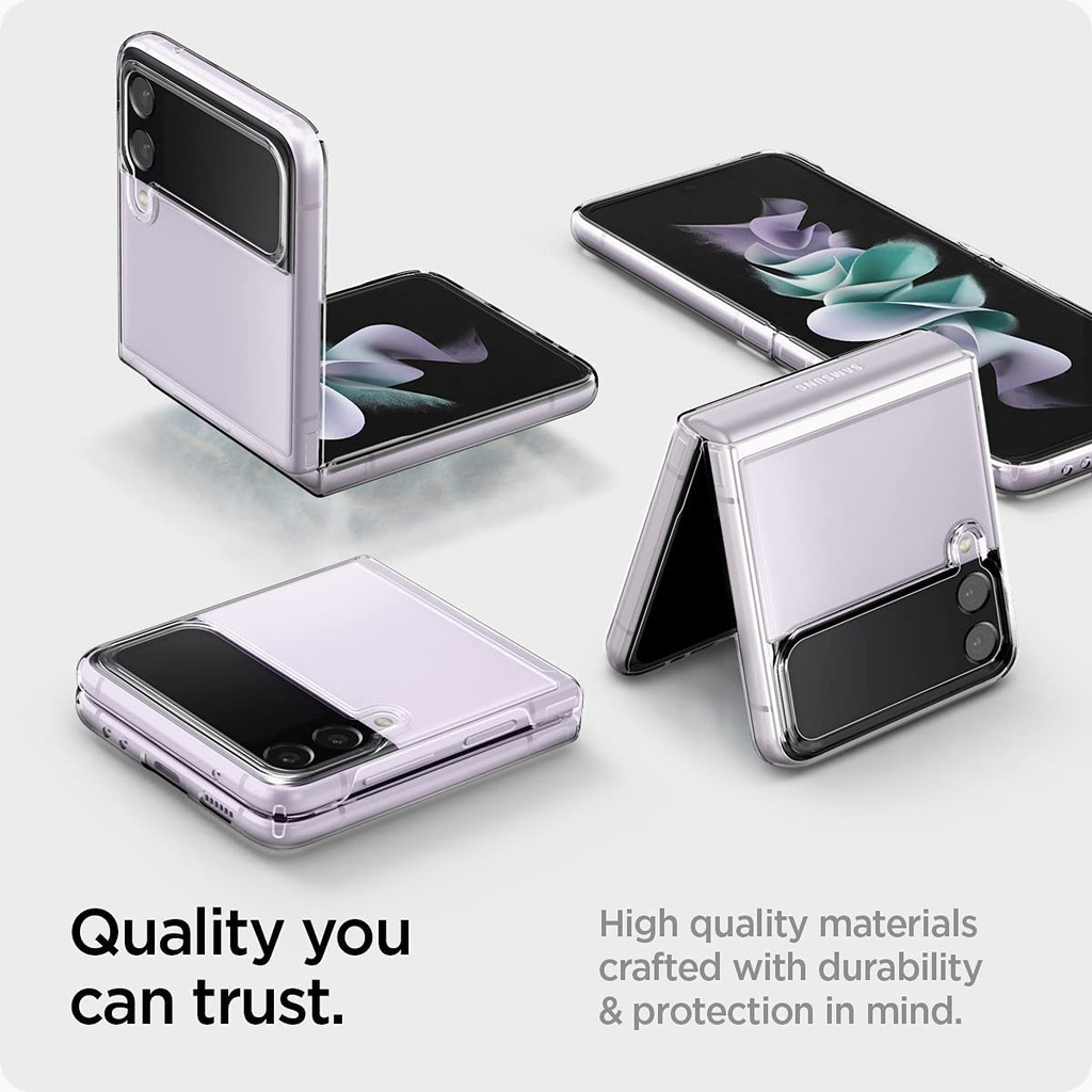 Spigen Samsung Galaxy Z Flip 4case Ringan Dengan Penutup Pelindung Gores Casing Samsung Transparan