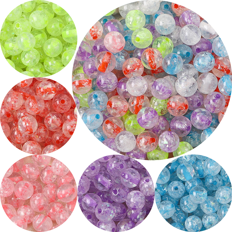 10pcs/bag 10-12mm Resin Manik-Manik Motif Bunga Sakura Moonshine Untuk Membuat Perhiasan DIY