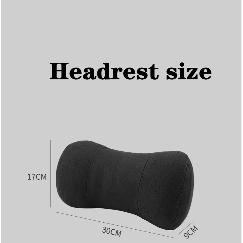 Bantal Leher Headrest Khusus Mobil Car memory cotton pillow Car lumbar cushion