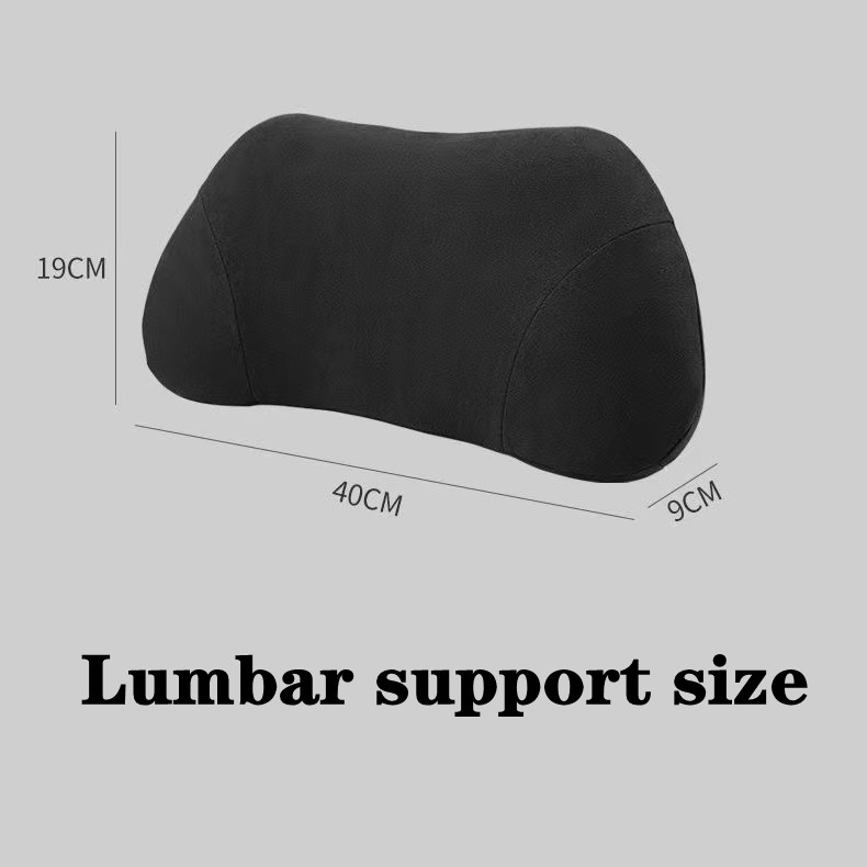 Bantal Leher Headrest Khusus Mobil Car memory cotton pillow Car lumbar cushion