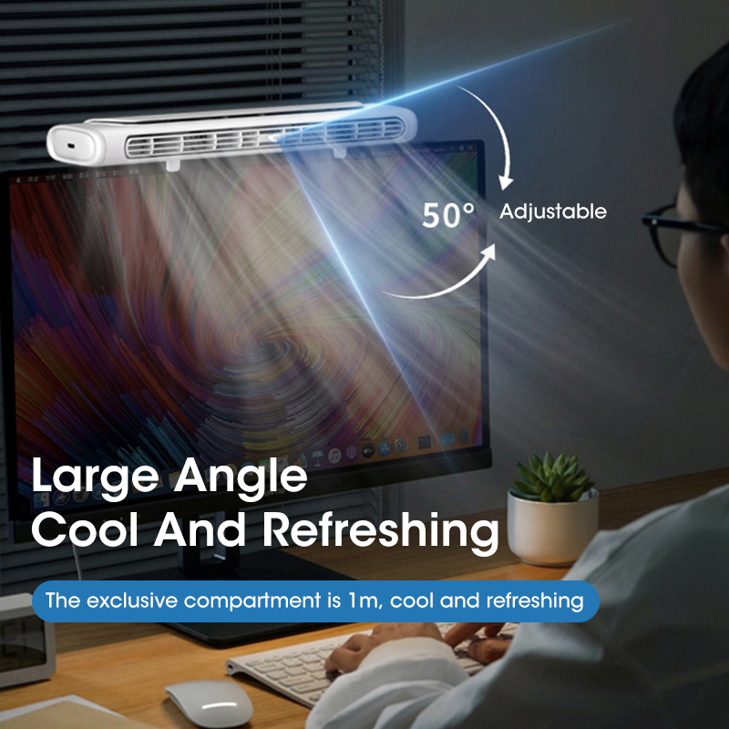 Layar Gantung Kipas Angin Vertikal Dual-Use Fan Mini Tak Terbatas Adjustable Angin Chiller Sudut Yang Dapat Disesuaikan Kantor Rumah Tangga Kipas Usb