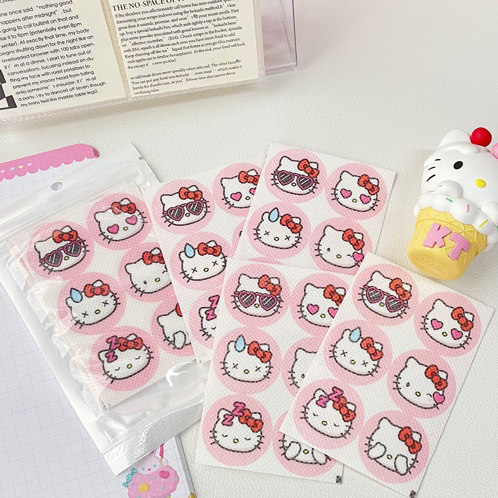 24 Pcs Kartun Anak Pencegah Nyamuk Stiker Tanaman Minyak Esensial Lucu Siswa Stiker Luar Ruangan Kreatif Aroma Obat Nyamuk Stiker