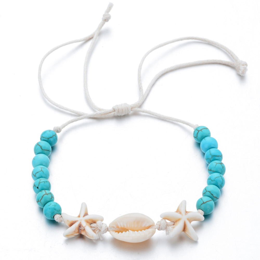 Fashion Gelang Bohemian Alami Shell Tenun Tangan Gelang Adjustable Untuk Aksesoris Perhiasan Wanita