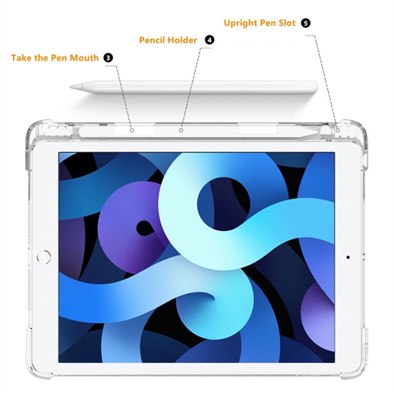 Dllencase For iPad Case Dengan Tempat Pensil Untuk 2021 Pro 11 2019 2020 10.2 7/8th Gen 2018 9.7 5/6th Mini4 5 6 Air 4 5 10.5 10.9 Cover A354