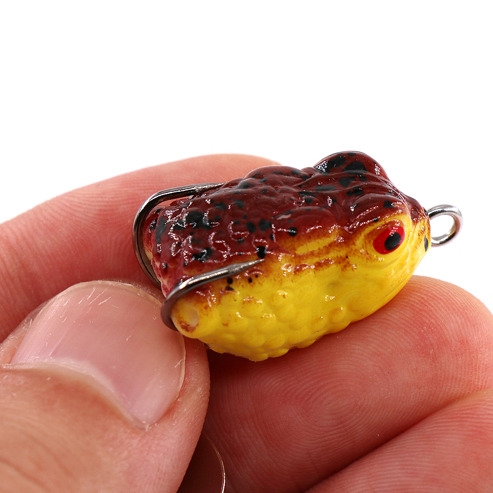 Umpan Pancing Softlure Bentuk Katak 2.5cm 3g / 3cm 4.2g Dengan Kail Ganda