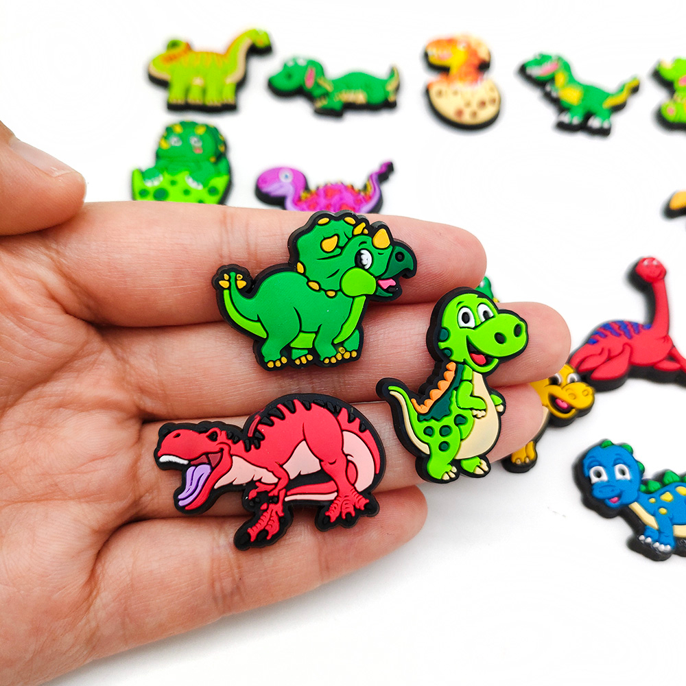 Crocs jibbitz charms dinosaur Series Gaya Baru Sepatu Aksesoris Bunga Fun DIY Untuk