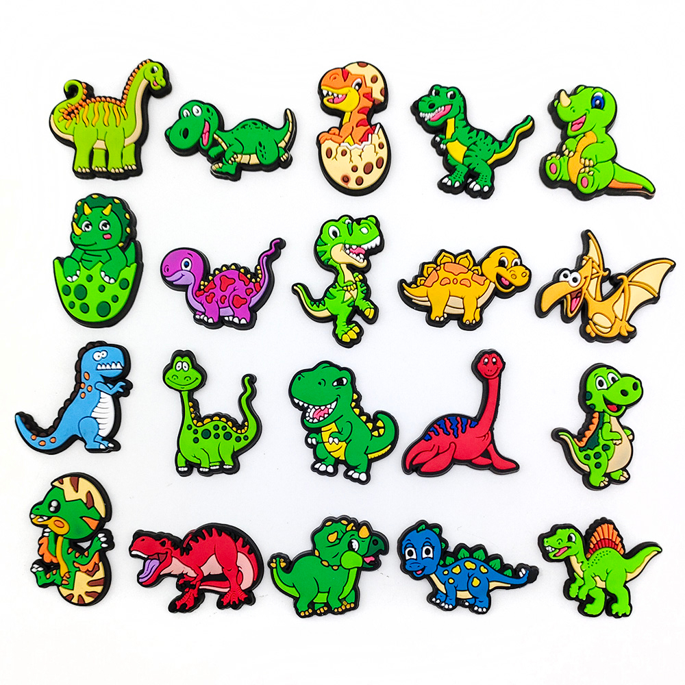 Crocs jibbitz charms dinosaur Series Gaya Baru Sepatu Aksesoris Bunga Fun DIY Untuk