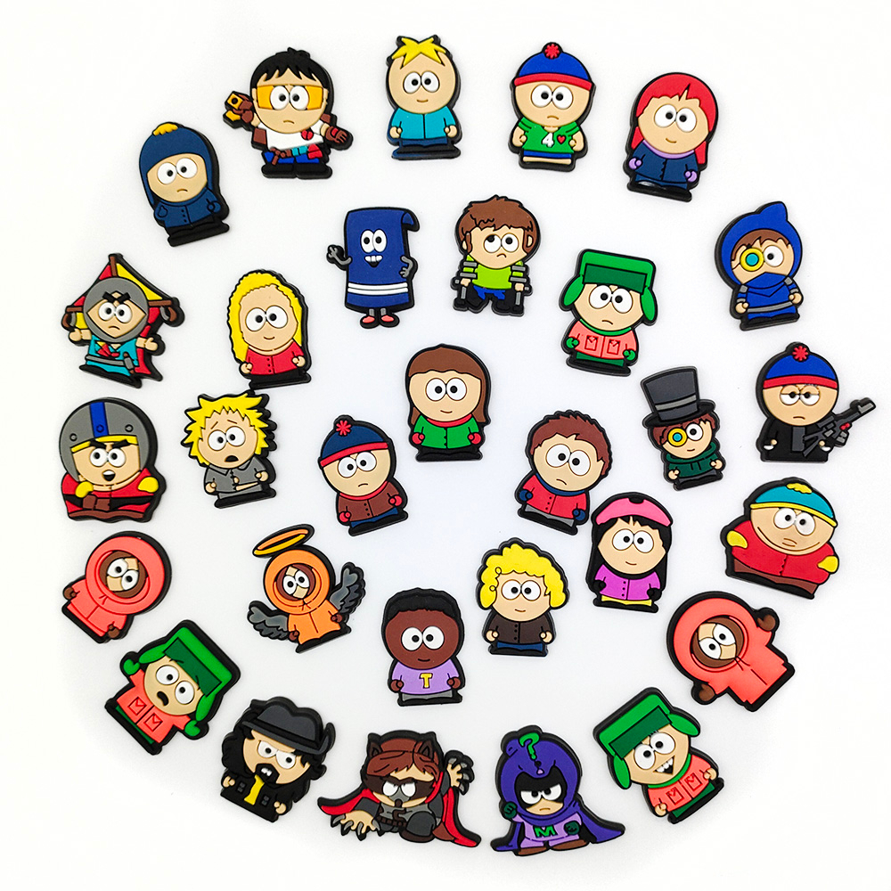 Lucu South park Croc Sepatu Croc Jibbit Charms Shoe Buckle Aksesoris Gantungan Kunci Hadiah Pesta