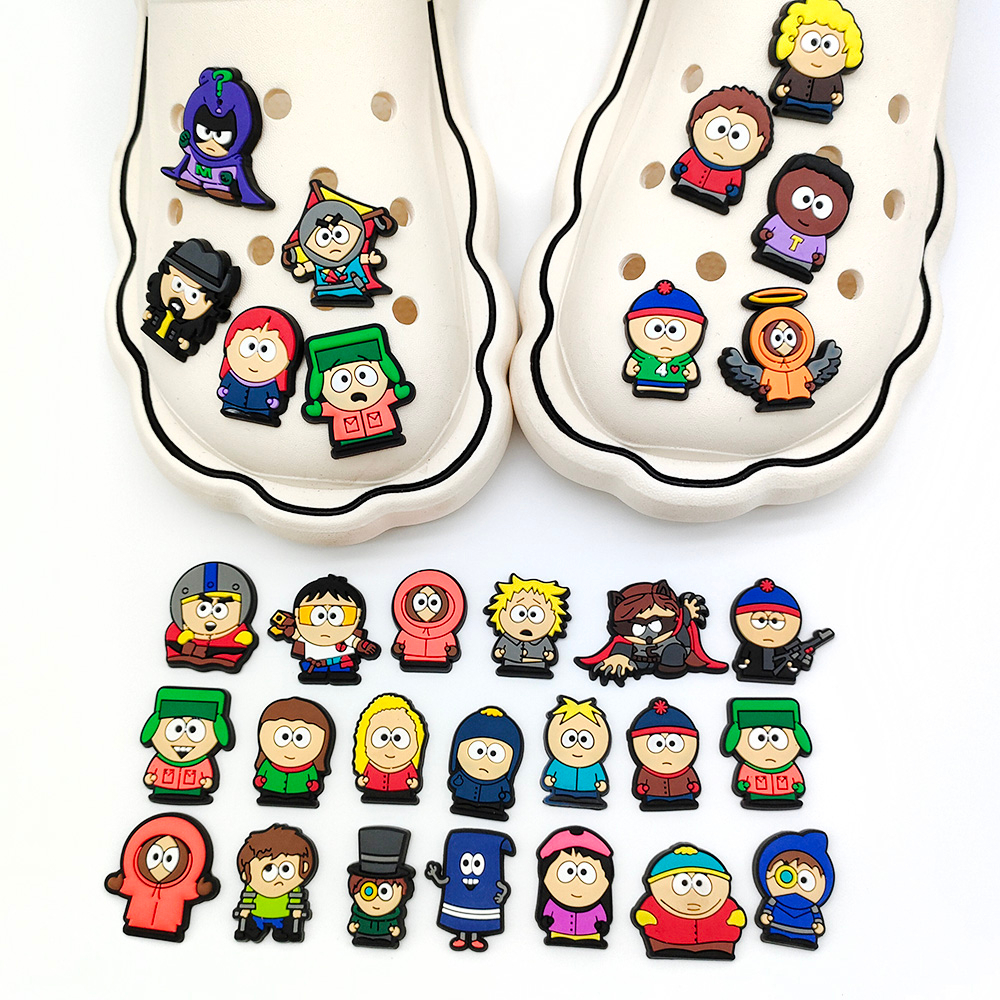 Lucu South park Croc Sepatu Croc Jibbit Charms Shoe Buckle Aksesoris Gantungan Kunci Hadiah Pesta