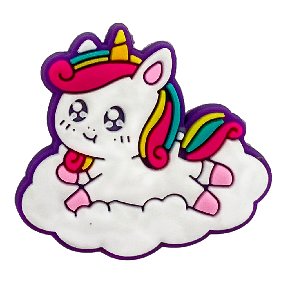 Unicorn Pesona Sepatu Aksesoris Taman Sepatu Atas Dekorasi Bakiak Croc Pin Jibbit Charm Unisex Menyenangkan Hadiah