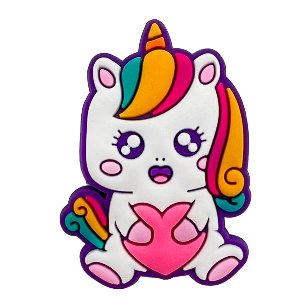 Unicorn Pesona Sepatu Aksesoris Taman Sepatu Atas Dekorasi Bakiak Croc Pin Jibbit Charm Unisex Menyenangkan Hadiah