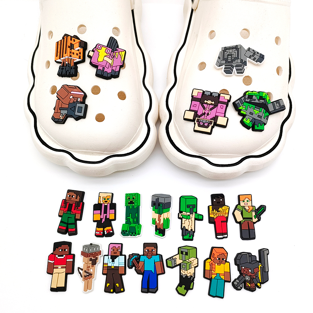 Minecraft Jibbit Croc Charms Sepatu Sandal Slop Aksesoris