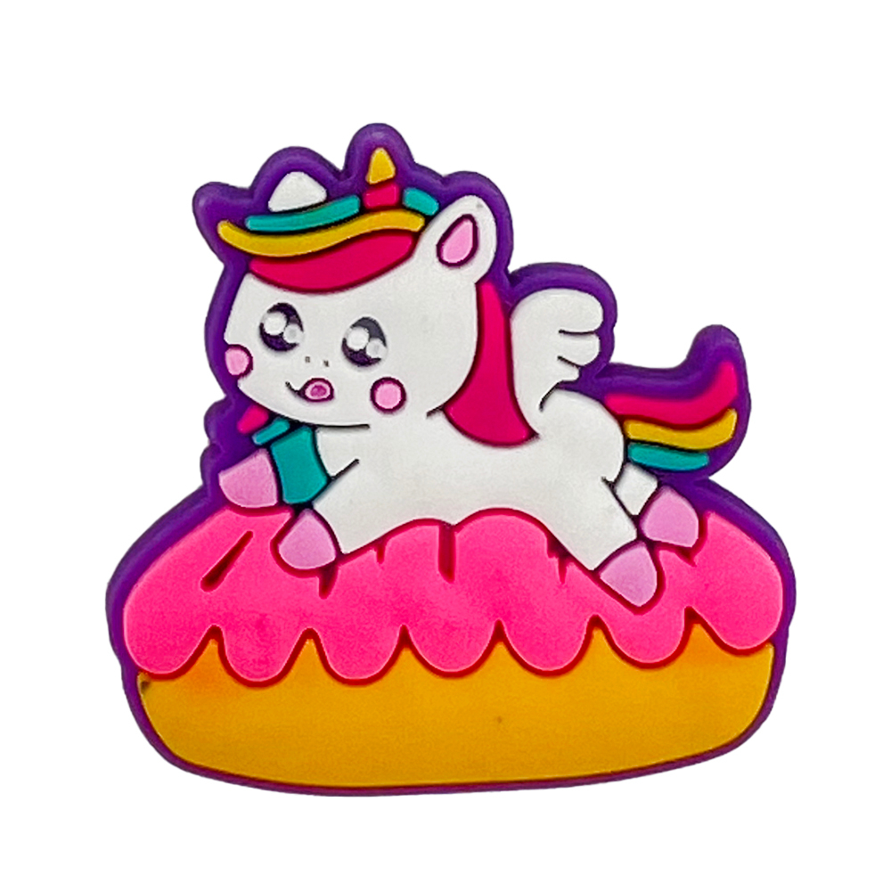 Unicorn Pesona Sepatu Aksesoris Taman Sepatu Atas Dekorasi Bakiak Croc Pin Jibbit Charm Unisex Menyenangkan Hadiah