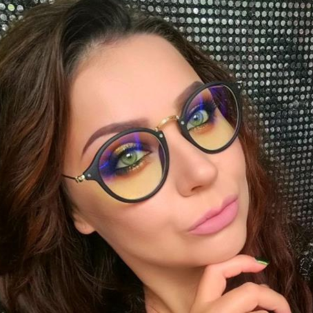 COD ❤️ Kacamata Antiradiasi Mode Korean Vintage mengelilingi Kaca Anti Caca Biru Pria dan Wanita