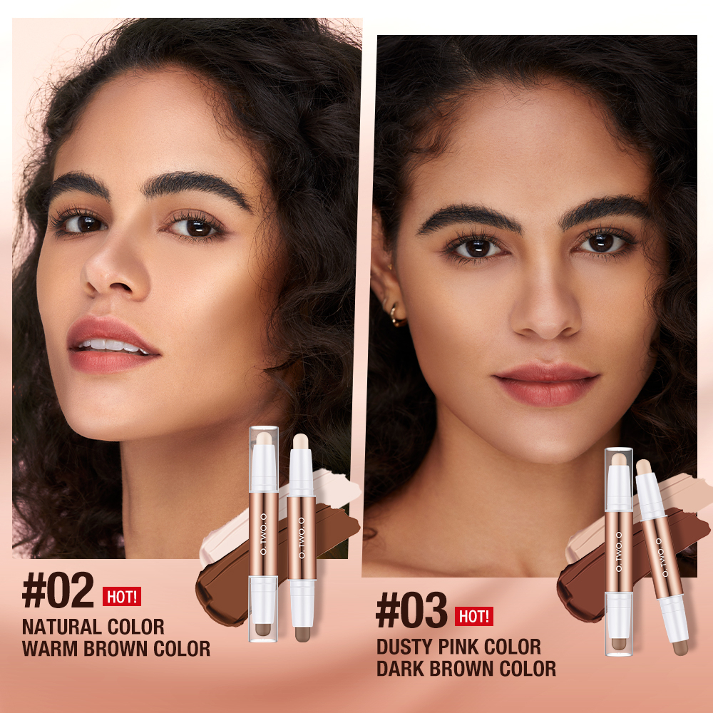 O.TWO.O Highlight Makeup Contour &amp; Highlight Stick Full Cover Concealer 4 Colors Foundation Stick