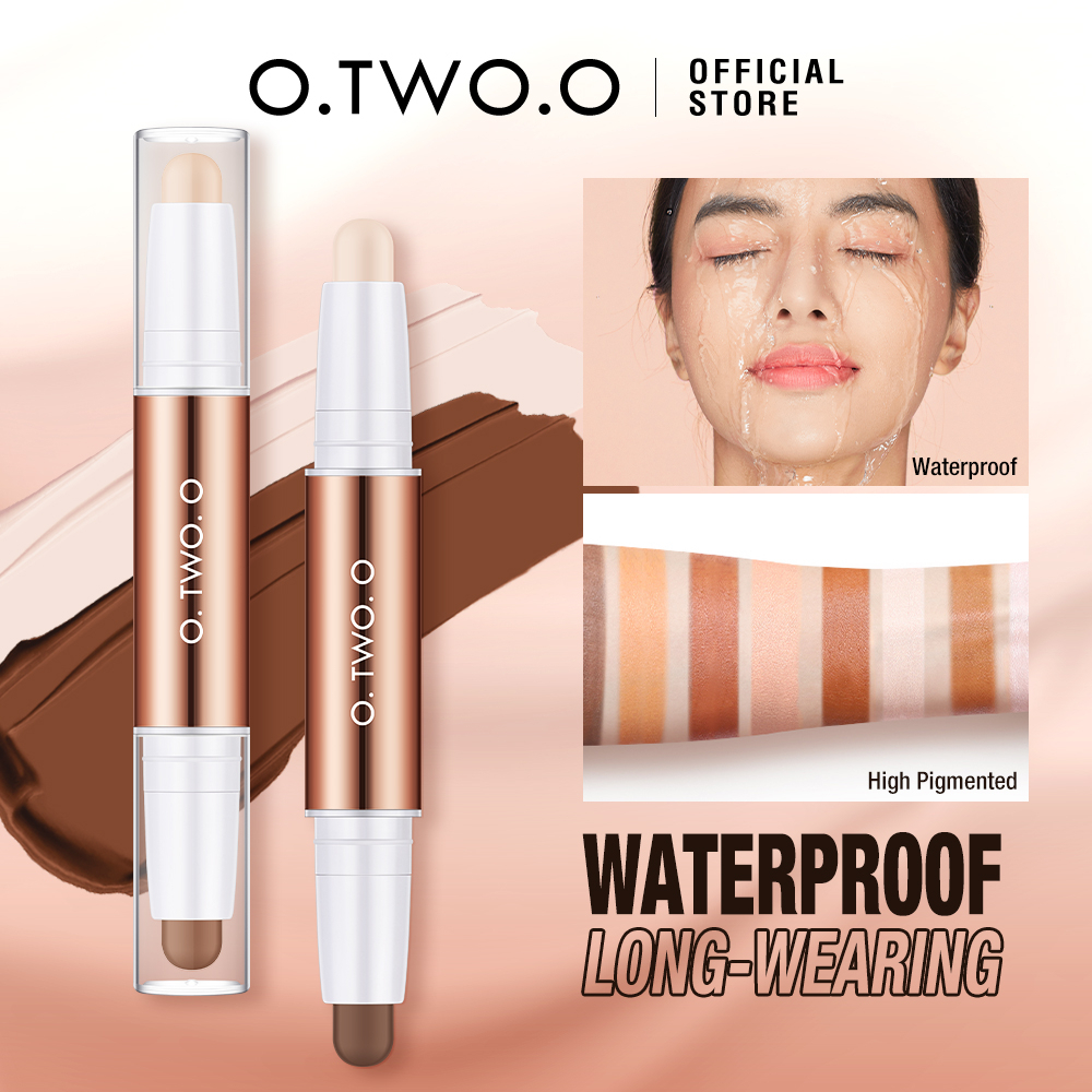 O.TWO.O Highlight Makeup Contour &amp; Highlight Stick Full Cover Concealer 4 Colors Foundation Stick