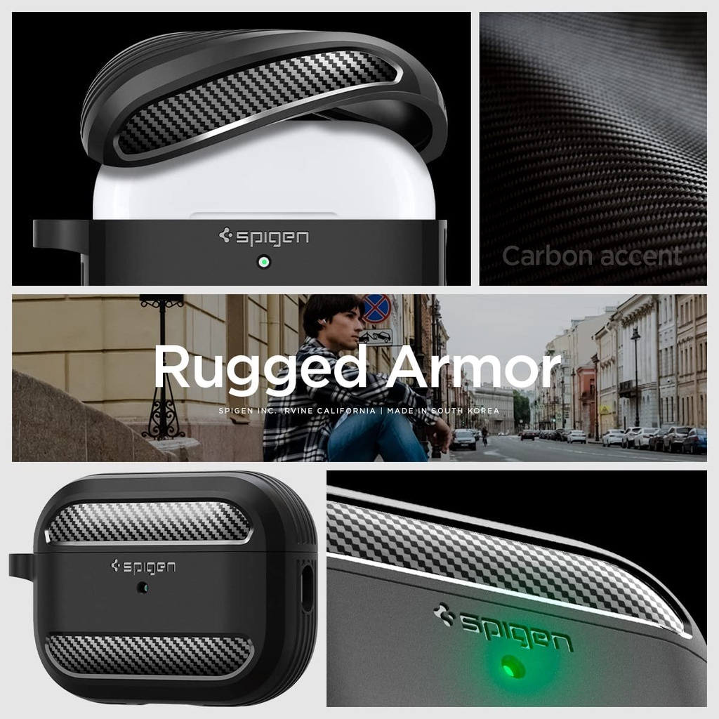 Spigen AirPods Pro case rugged armor drop cover Pelindung AirPods case