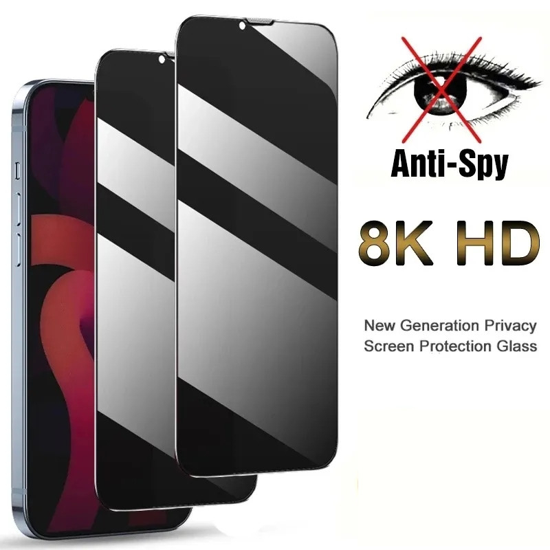 Anti Spy Tempered Glass Untuk Iphone 14 Pro Max 14 Plus 13 Pro Max 12 Pro Max 11 Pro Max X XS MAX XR XS Fullcover Screen Protector Full Cover Anti Gores