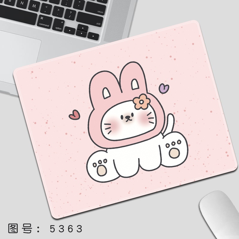 Kartun Kelinci Bunga Mousepad Kawaii Lucu Gaming Mouse Pad Karet Fashion Besar Alas Meja Laptop Notebook 260x210mm/300x250mm