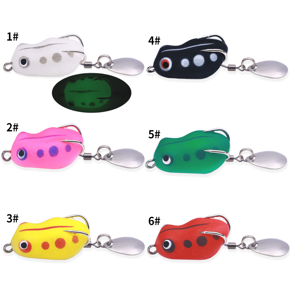 Hengjia 1PCS Umpan Katak Mancing Frog Lure 3cm 3.2g Soft Bait Lure Dengan Pengait Mustad