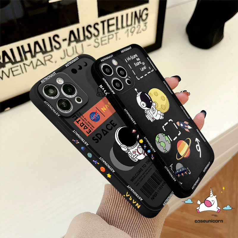 Case Tpu Lembut NASA Oppo A17 A54 A55 A96 A95 A16 A17K A57 A76 A12 A15 A52 A94 A9 Reno 8t 8 5 7 6 5F A53 A78 A31 A1K A5s A3s A74 A5 A7 A11 A36 Motif Samping Kartun Sarung Astronot