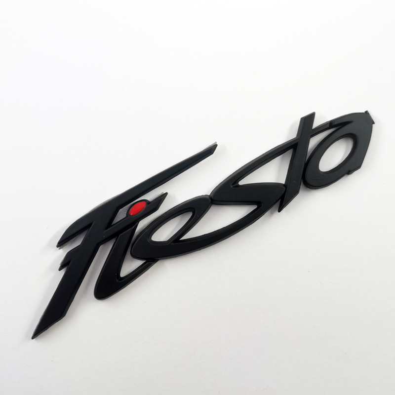 1x ABS Hitam FIESTA Huruf Logo Mobil Auto Rear Trunk Emblem Badge Stiker Decal Untuk FORD