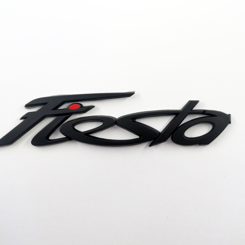 1x ABS Hitam FIESTA Huruf Logo Mobil Auto Rear Trunk Emblem Badge Stiker Decal Untuk FORD