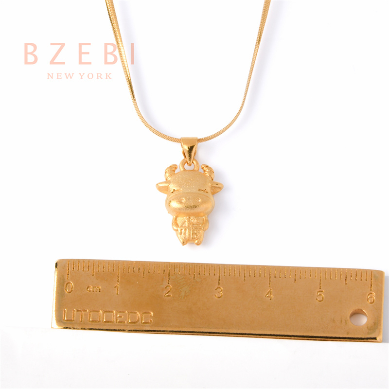 Bzebi Kalung Emas 18k, Kalung Baja Titanium, Kalung Liontin Berlian, Anti Karat, Aksesoris Fashion Wanita Perhiasan Gaya Korea, Hadiah Ulang Tahun Dengan Kotak Eksklusif 383n