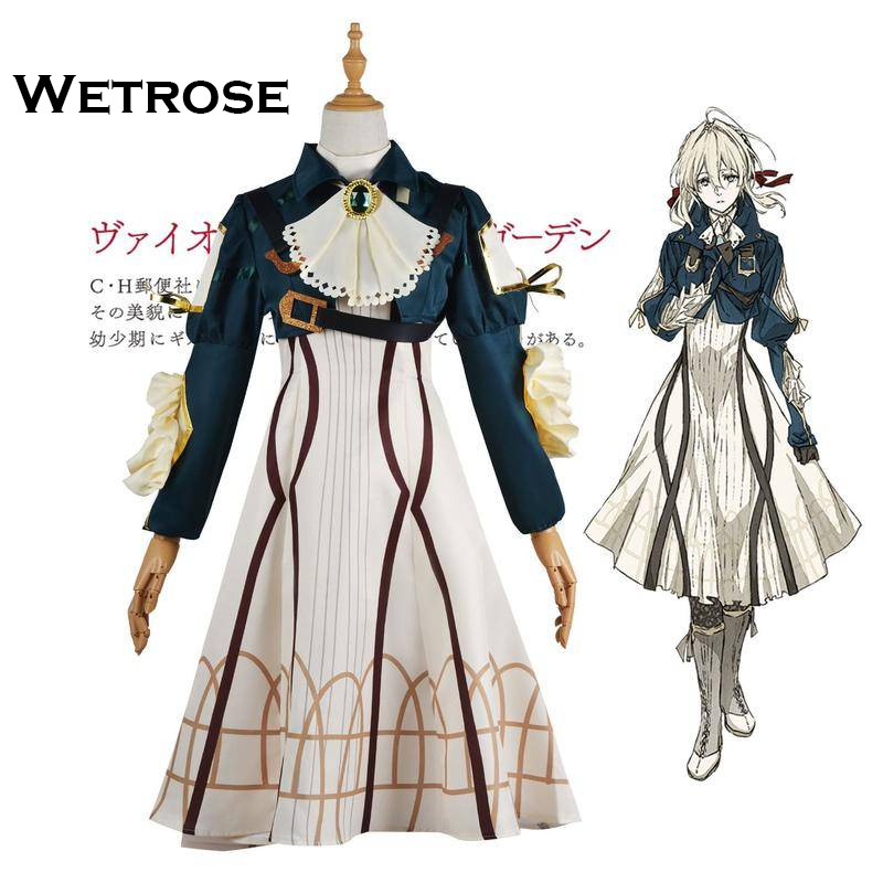 【Wetrose】 Violet Evergarden Violet Cosplay Costume Kostum Dress Set