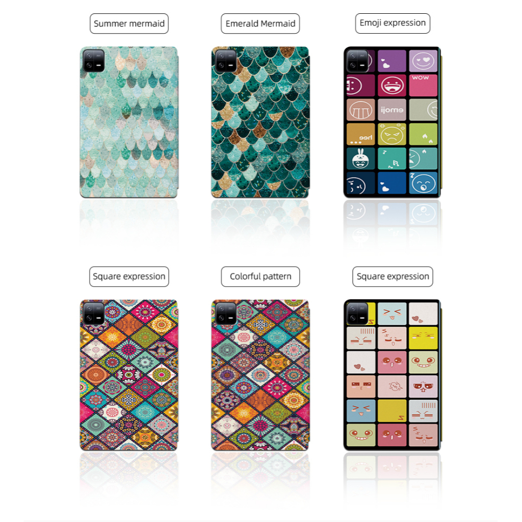 Untuk Xiaomi Pad6 (2023) 11.0 &quot;Mi Pad6 Pro Fashion Tablet Case Fancy Color Lattice Series Flip Stand Casing PU Leather Cover Pelindung