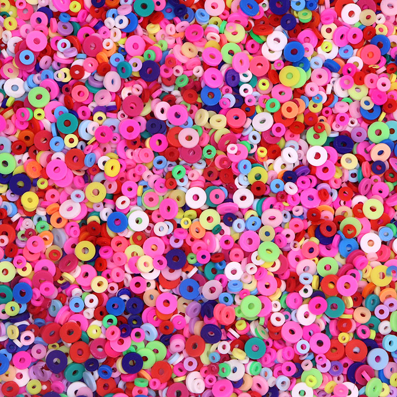10g 3mm - 6mm Soft Clay Flakes Clay Spacer Manik-Manik Longgar Untuk Membuat Perhiasan Temuan Kalung Gelang Earrin