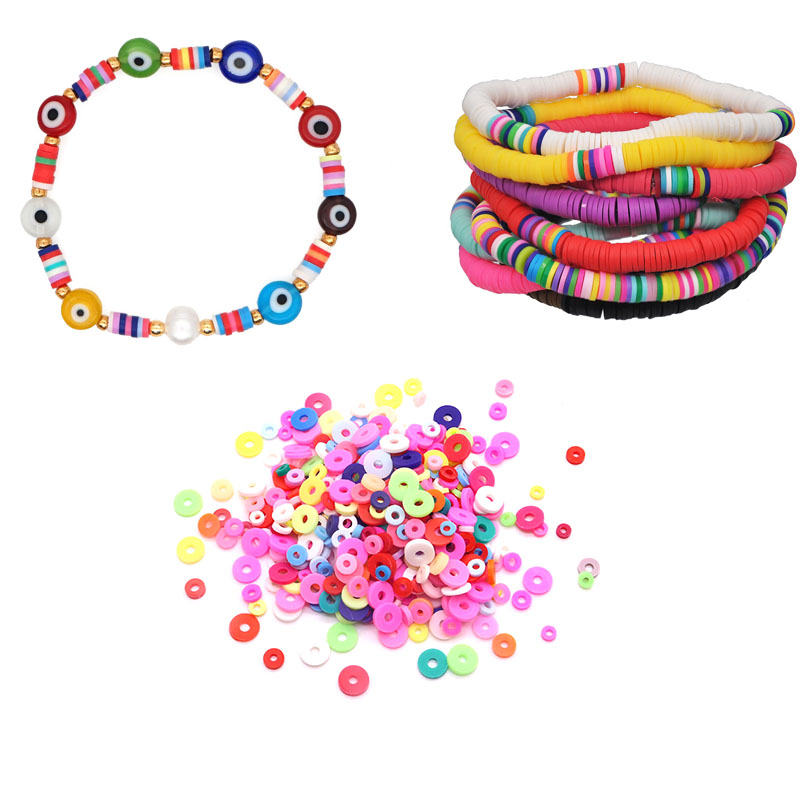 10g 3mm - 6mm Soft Clay Flakes Clay Spacer Manik-Manik Longgar Untuk Membuat Perhiasan Temuan Kalung Gelang Earrin