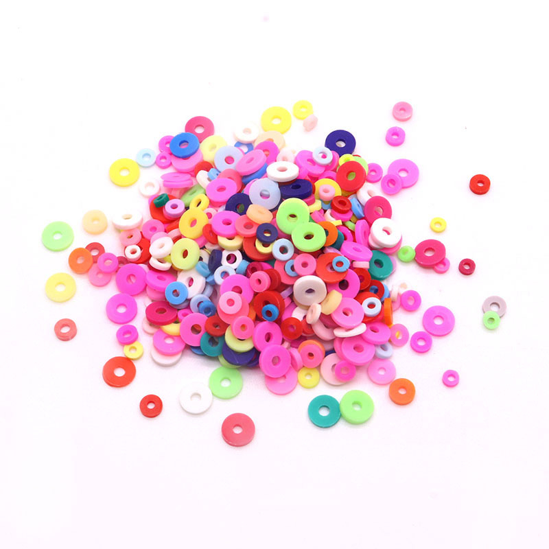 10g 3mm - 6mm Soft Clay Flakes Clay Spacer Manik-Manik Longgar Untuk Membuat Perhiasan Temuan Kalung Gelang Earrin