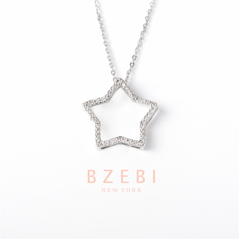 Bzebi Kalung Emas 18k, Kalung Baja Titanium, Kalung Liontin Berlian, Anti Karat, Aksesoris Fashion Wanita Perhiasan Gaya Korea, Hadiah Ulang Tahun Dengan Kotak Eksklusif 1192n