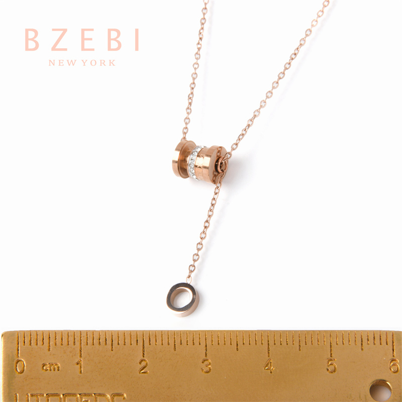 Bzebi Kalung Emas 18k, Kalung Baja Titanium, Kalung Liontin Berlian, Anti Karat, Aksesoris Fashion Wanita Perhiasan Gaya Korea, Hadiah Ulang Tahun Dengan Kotak Eksklusif 1194n