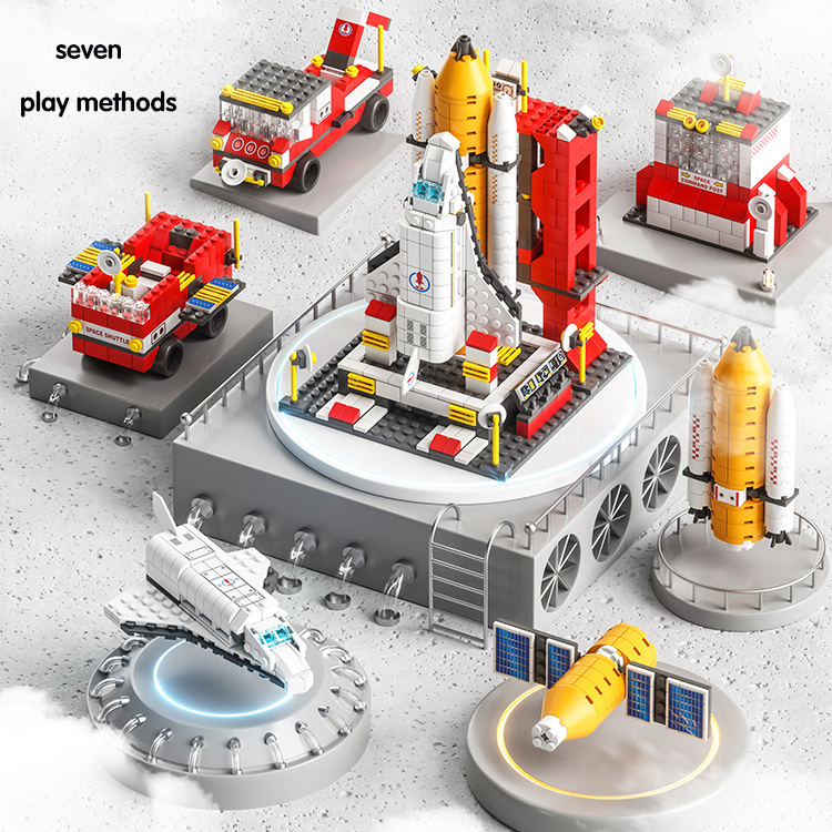 1000pcs Space Shuttle Rocket Building Block Mainan Hadiah