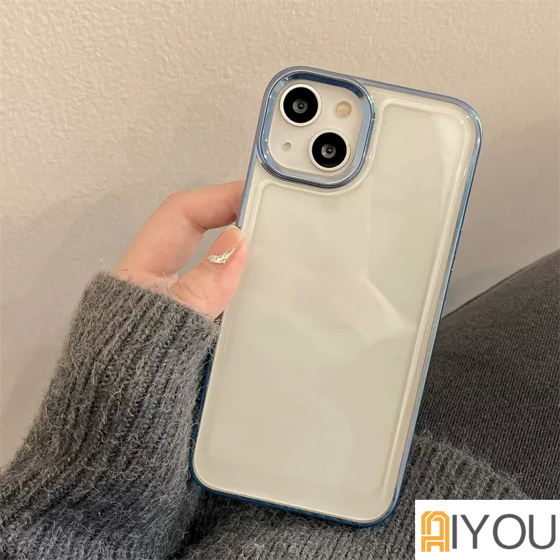 IPHONE [Gen2] Casing Ponsel Ruang Plating Mewah Untuk Iphone14 13 Pro Max12 11 Pro MAX XS MAX XR X7 8 Plus Transparan shockproof Clear back cover