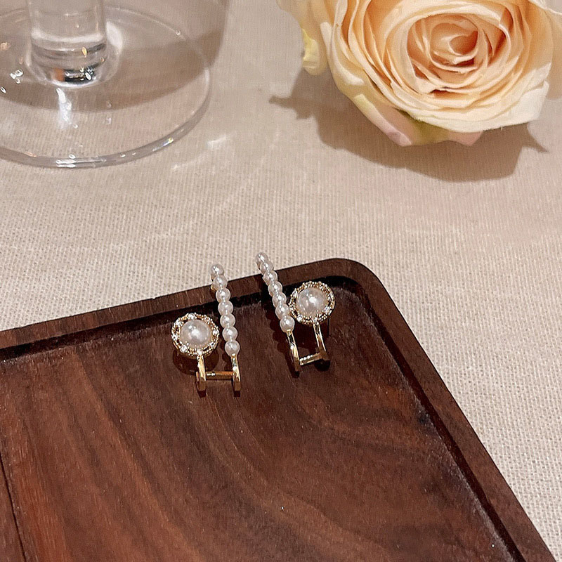 925 Perak Jarum High Sense Pearl Ear Studs Earring Wanita Fashion French Retro Perhiasan