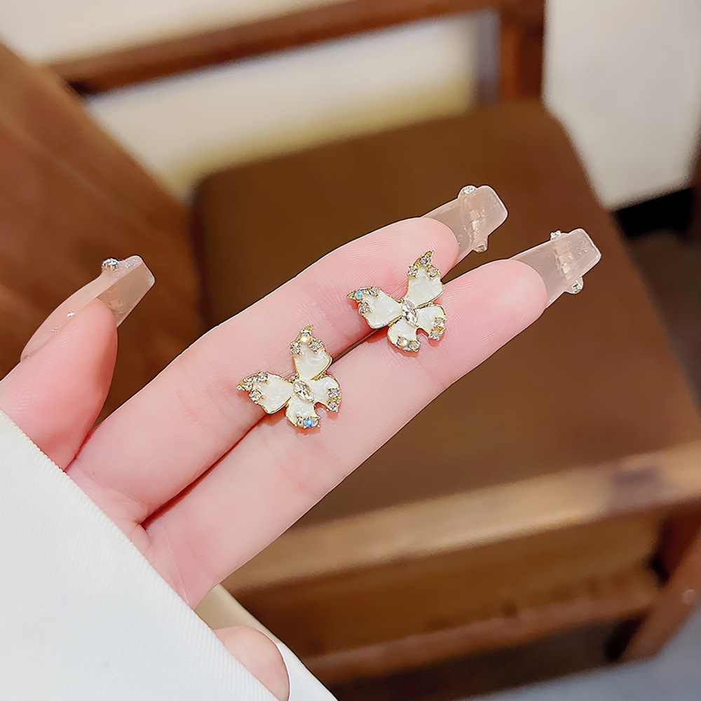 Xiaoboacc 925jarum Perak Wanita Fashion Micro Inlay Berlian Stud Earrings