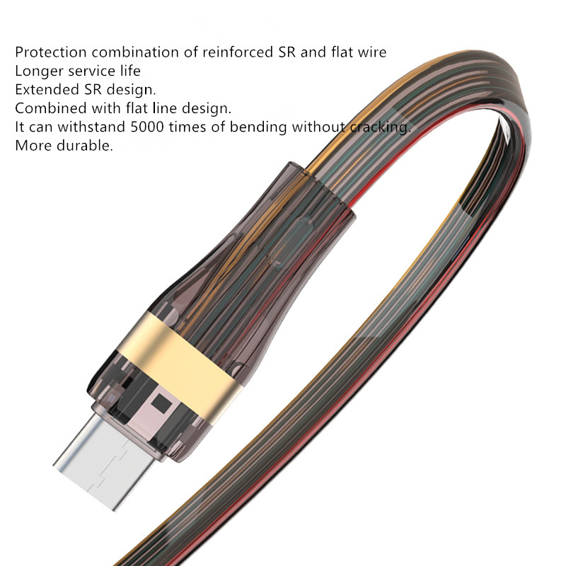 Vaorlo 5A 100W Kabel USB Fast Charging Tipe-C Micro PD Charger Jalur Transmisi Data