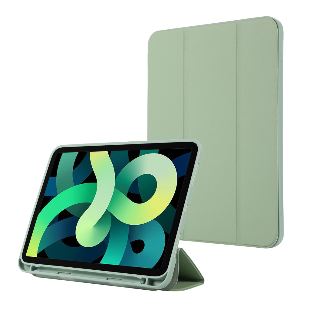 Untuk Ipad10 (2022) 10.9 &quot;iPad 10th Gen 10.9-inci A2757 A2777 Fashion Warna Solid Flip Stand Tablet Cover Tiga Lipat Slot Pulpen Lembut TPU Pelindung Case