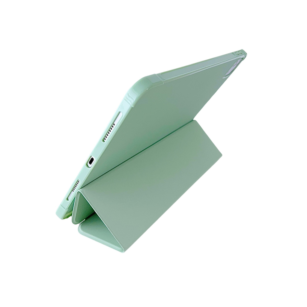 Untuk Huawei MatePad SE 10.4 (2022) AGS5-L09 AGS5-W09 Mate Pad SE 10.4-inci Casing Fashion Warna Solid Flip Stand Tablet Cover Tiga Lipat Slot Pulpen Soft TPU Casing Pelindung SE SE