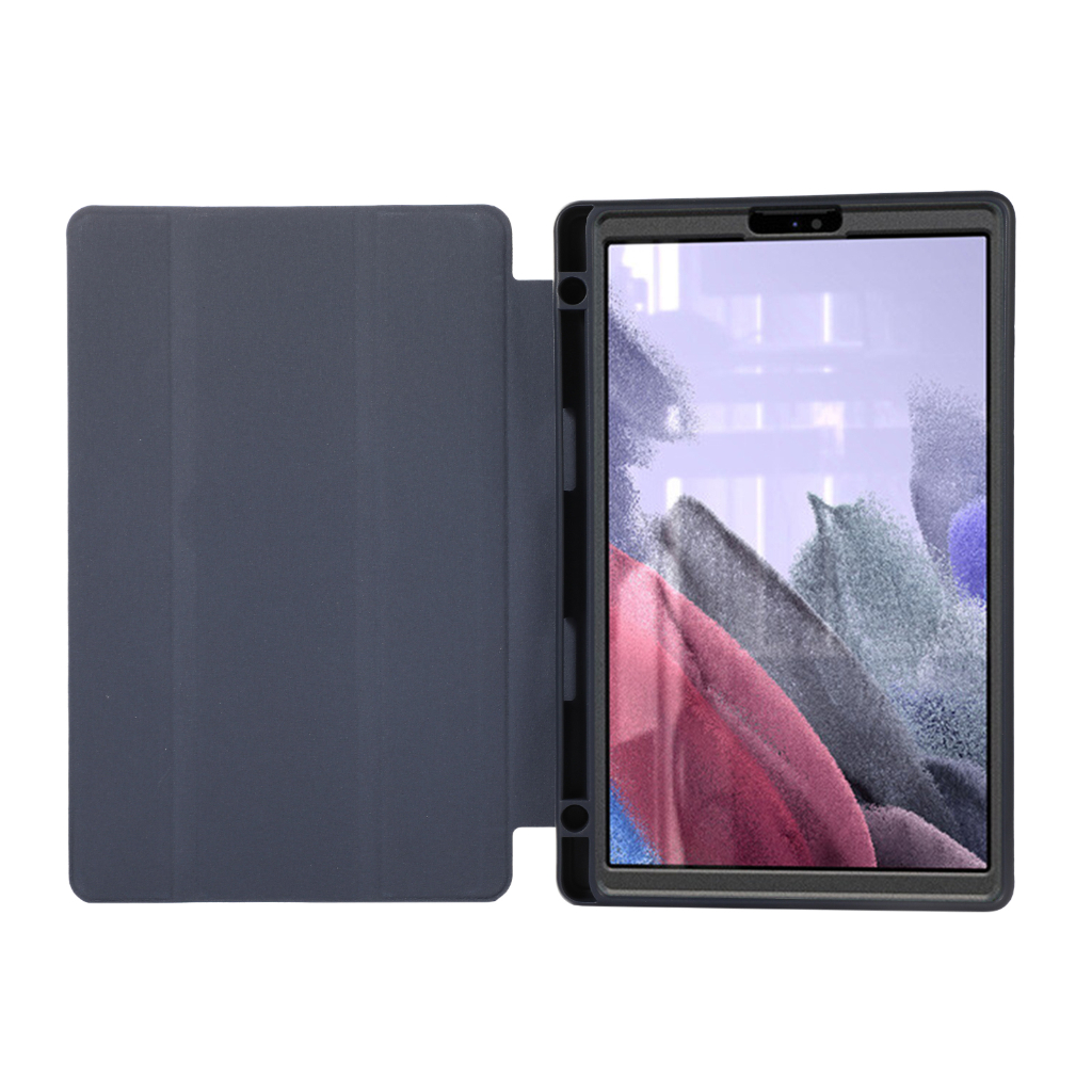 Untuk Samsung Galaxy Tab A7 Lite 8.7 &quot;2021 SM-T225 SM-T220 T220 T225 Fashion Warna Solid Flip Stand Tablet Cover Tiga Lipat Slot Pulpen Lembut TPU Case Pelindung