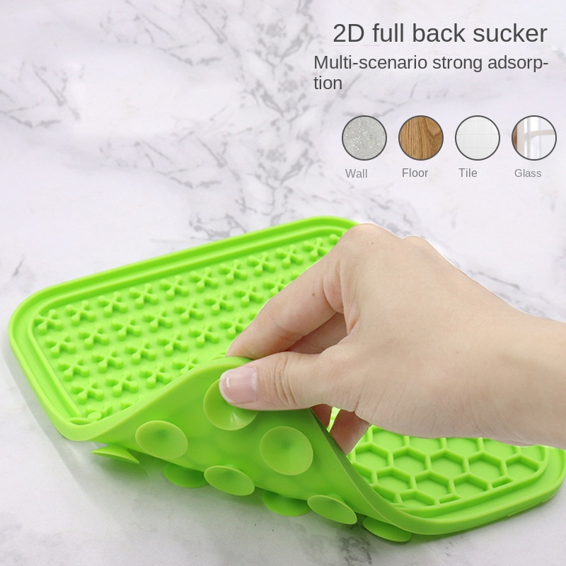 Pet Jilat Silikon Tikar Untuk Anjing Pet Slow Food Plate Mandi Anjing Distraction Silicone Dog Sucker Food Training Dog Feeder Supplies