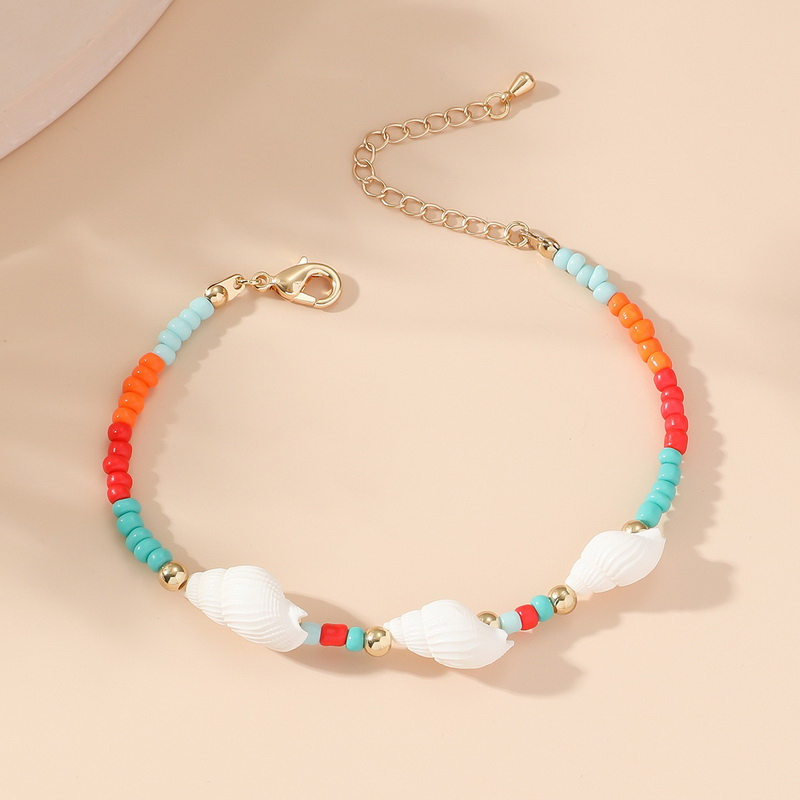 Fashion Shell Gelang3 Keong Warna-Warni Manik-Manik Manik-Manik Beras Shell Gelang Pantai Gaya Liburan Wanita Perhiasan Aksesoris