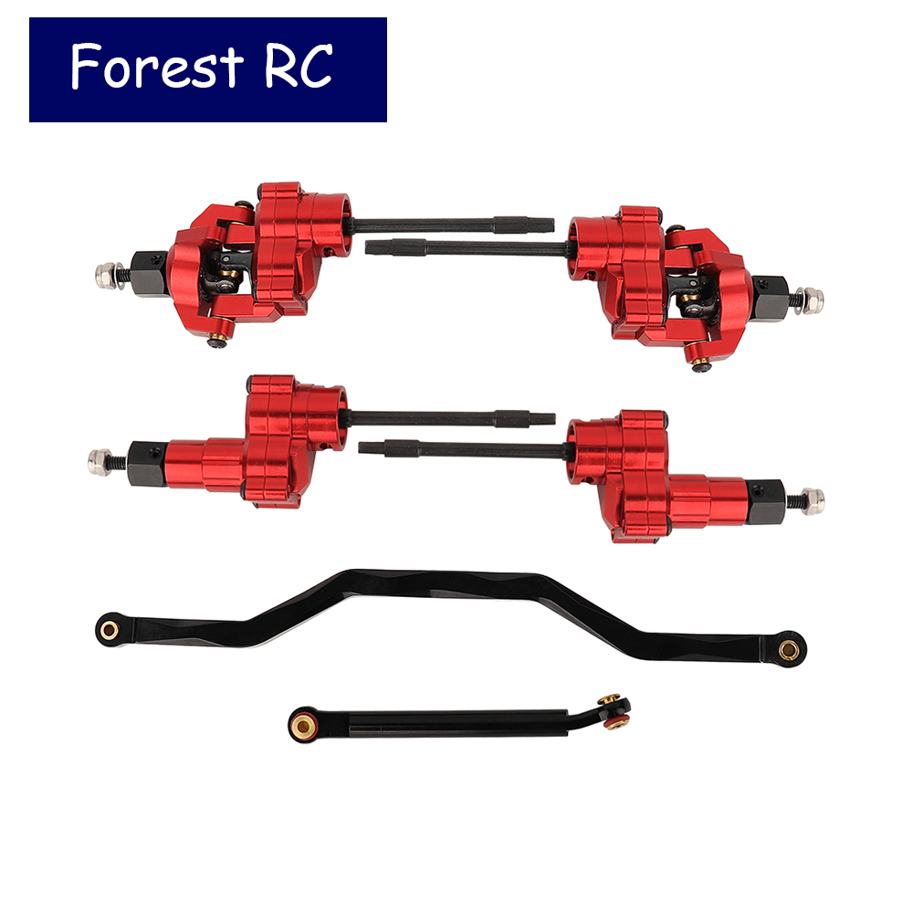 Forestrc Metal SCX10 I Straight Axles Change to SCX10 I II 90046 90047 AR44 Portal Front Rear Axles 