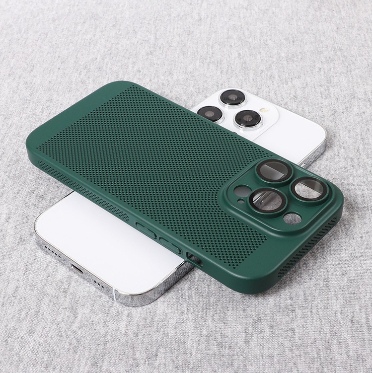 [Hard Case Dark Green/Blue] Untuk IPHONE Case (Iphone7 8 14 Plus X XS MAX XR 11 12 13 14 PRO MAX) Penghilang Panas Dan Perlindungan Jatuh Cocok Case Perlindungan Sidik Jari