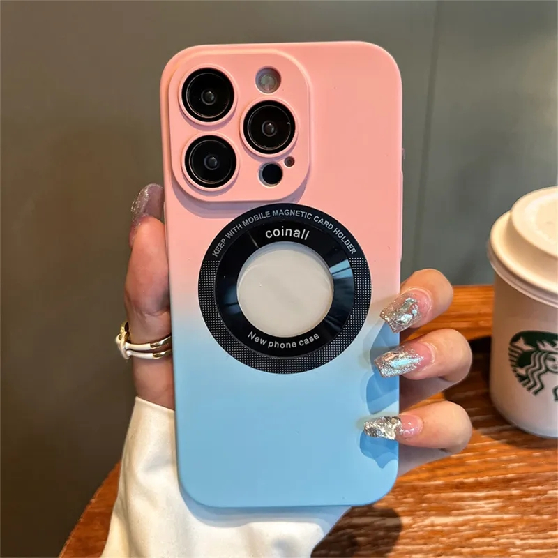 Luxury Gradient Colors Premium Iphone 14 13 11 12 Pro Max case Pelindung Lensa Kamera hard shock case Magsafe Magnetic case Untuk iPhone 14 Pro Max Plus case