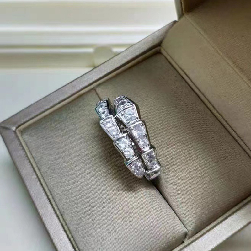 [ACKER] Cincin Emas 18K Cubic Zirconia Titanium Stainless Diamond AAA+Zircon Ular Untuk Wanita