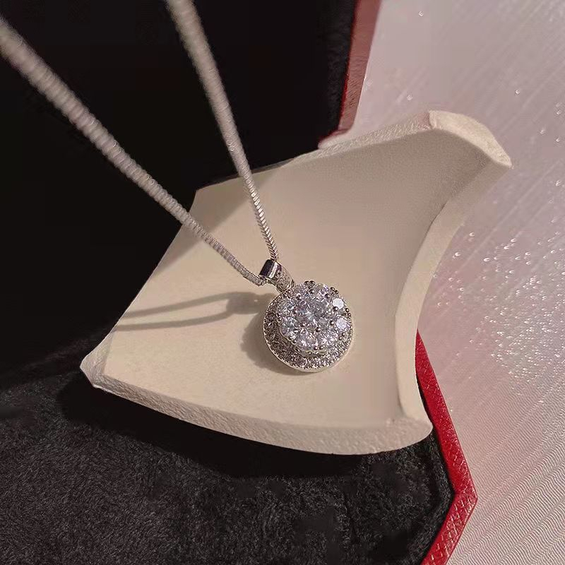 [ACKER] Set Kalung Anting Cincin Perak925 Cubic Zirconia Titanium Anti Karat AAA+Zircon Snowflake Untuk Wanita